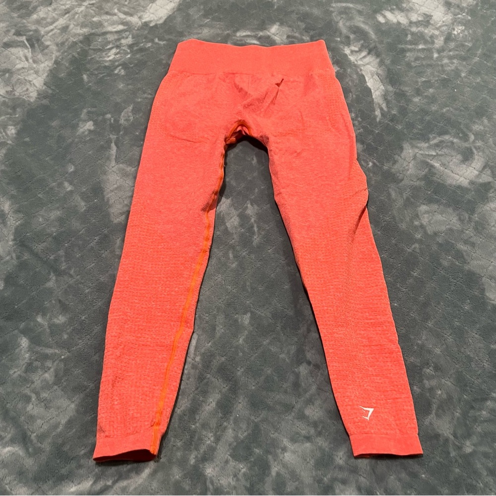 Gymshark orange‎ Coral Leggings M - Picture 3 of 5